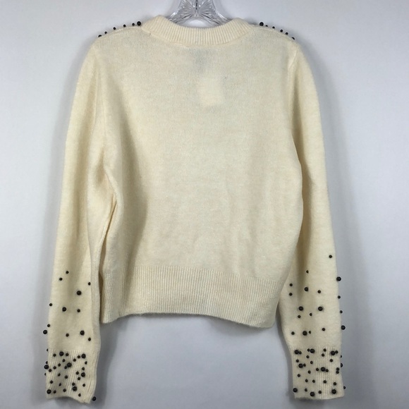 H&M | Cream Sweater With Black Embellishments - Picture 6 of 6